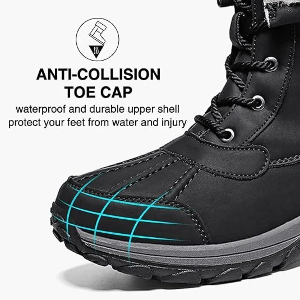 Mens Snow Duck Boots Waterproof Insulated Warm Fur Lined Winter Boots Non Slip - Picture 6 of 8